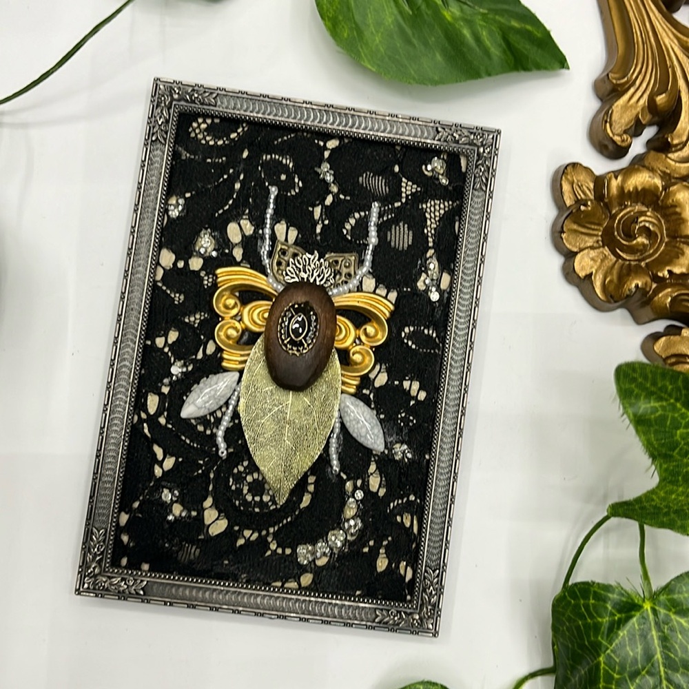 Insect Oddity Art Upcycled Vintage